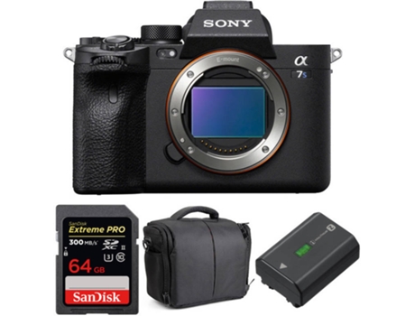 Kit Cámara Acessórios SONY Alpha a7S III + SanDisk 64 GB + Batería + Bolsa (12.1 MP - Sensor: Exmor R - ISO: 80 a 102400)