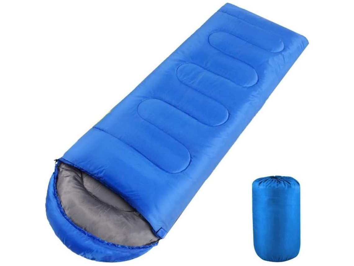 2026-bolsa De Dormir Rectangular Para Adulto Individual 3 Temporadas Ligera Para Camping Y Senderismo Azul