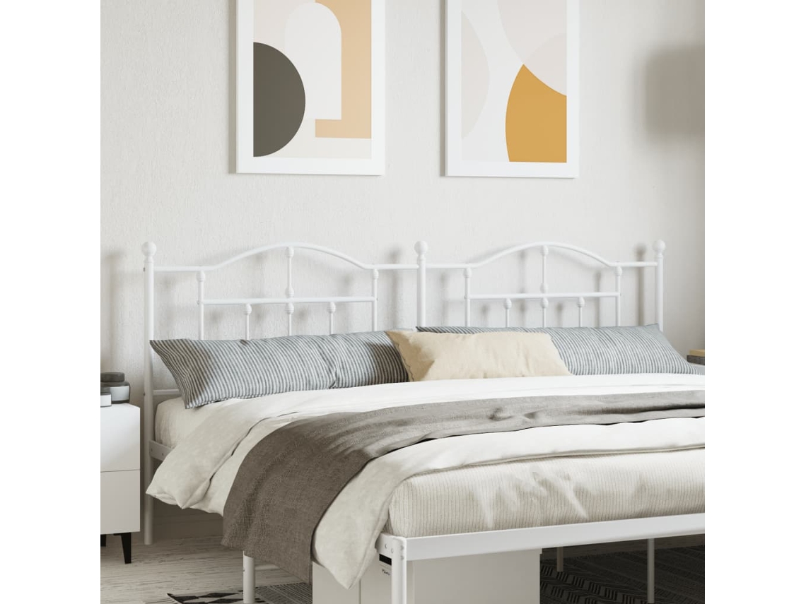 Cabecero De Metal Blanco 200 Cm