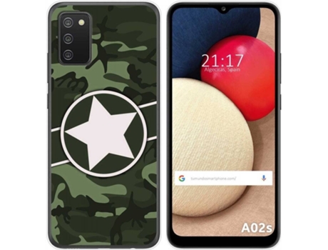 Carcasa Samsung Galaxy A02s TUMUNDOSMARTPHONE Camuflaje 01 Multicolor