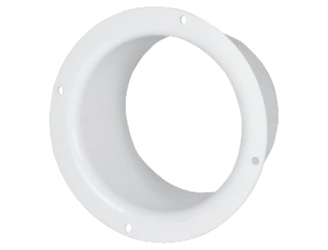 Placa de Pared para Tubo de Ducto de Ventilación de Plástico Blanco de 125 mm
