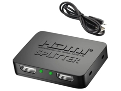 Divisor de interruptor HDMI 1 entrada 2 salidas 60 Hz 4K para dos pantallas Entrada Full HD 1080P 3D Viene con cable de alta calidad YIZHOOD