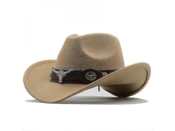2026-sombrero Vaquero De Lana Negro Unisex Para Hombres Y Mujeres Talla 56-58cm Gorra Casual Jxf-549 Jxf-549 Tan