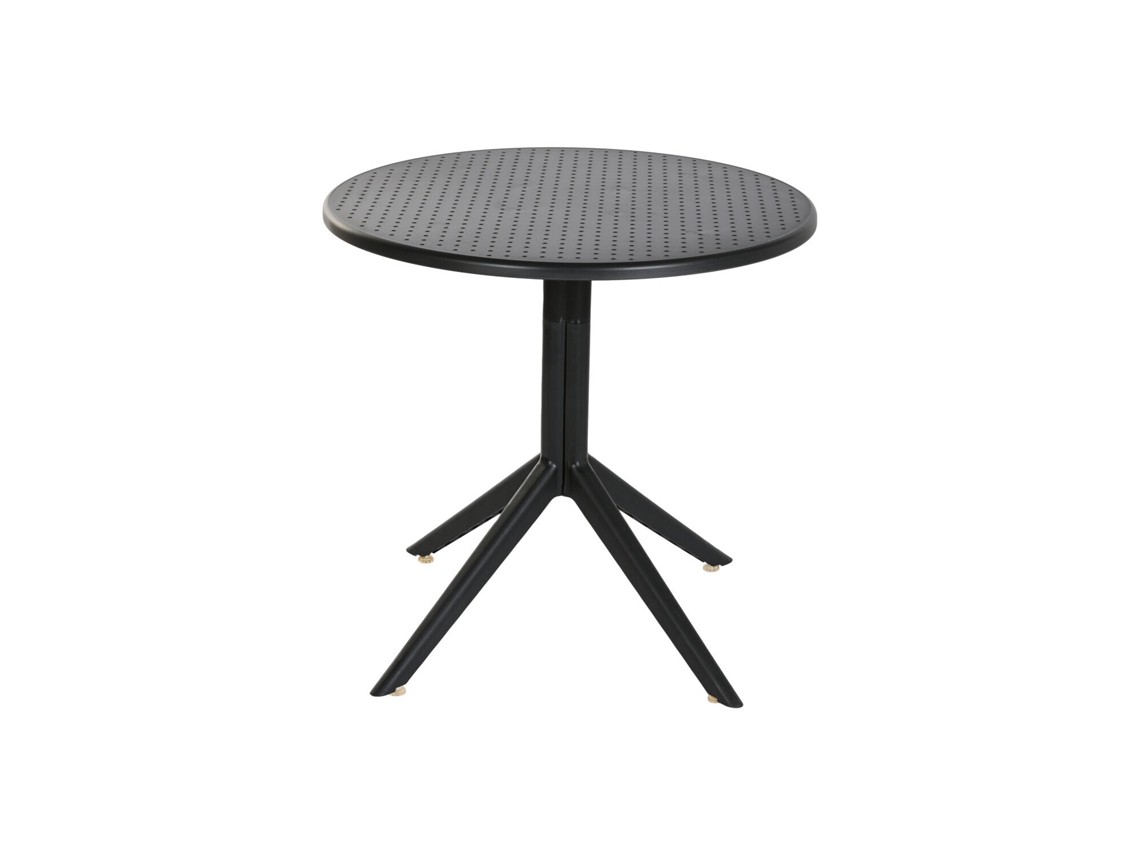 Mesa de metal PP reciclado negro de 80x80x75cm ALEXANDRA HOUSE LIVING