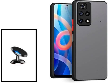 Kit Carcasa Trasera Protección Cámara + Soporte Magnético Xiaomi Poco X4 Pro 5G GIFT4ME Negro