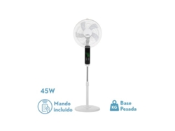 Ventilador de Pie Rodium Blanco 45W Oscilante Táctil FABRILAMP