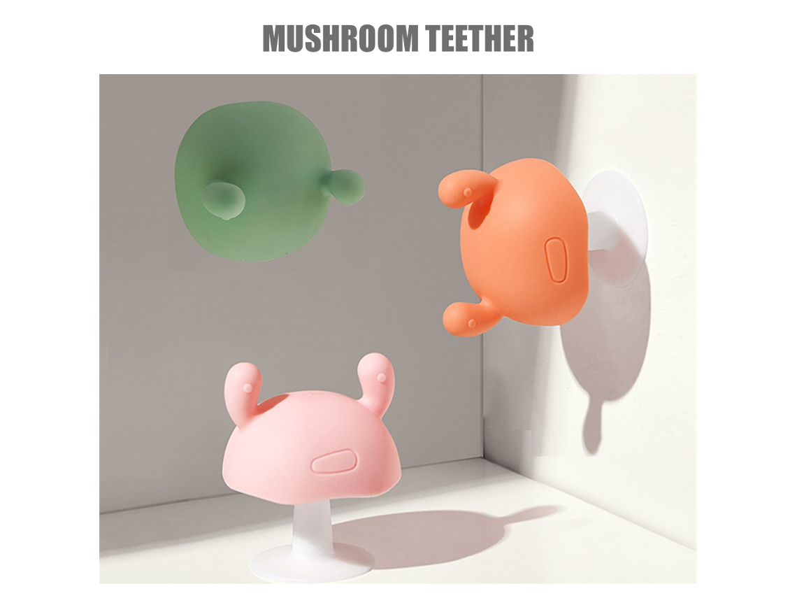 Yncm-chupete De Silicona Suave Para Bebé 0-6 Meses, Juguete De Mordisco Mushroom, Chupetes De Bebé