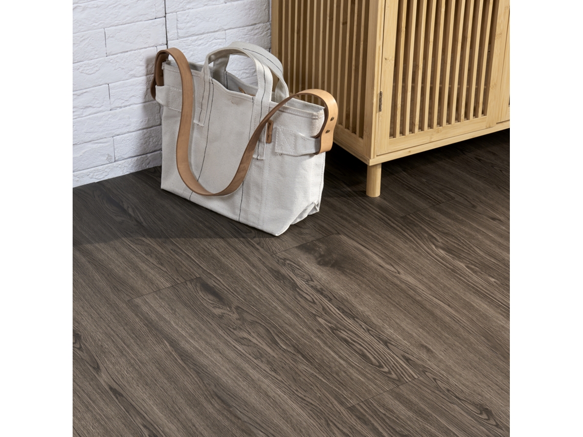 Pisos de Vinilo Valona autoadhesivo PVC 7 planchas 0,975 m² Roble Marrón oscuro NEU.HOLZ