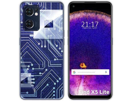 Carcasa Oppo Find X5 Lite 5G TUMUNDOSMARTPHONE Dibujos Circuito Multicolor
