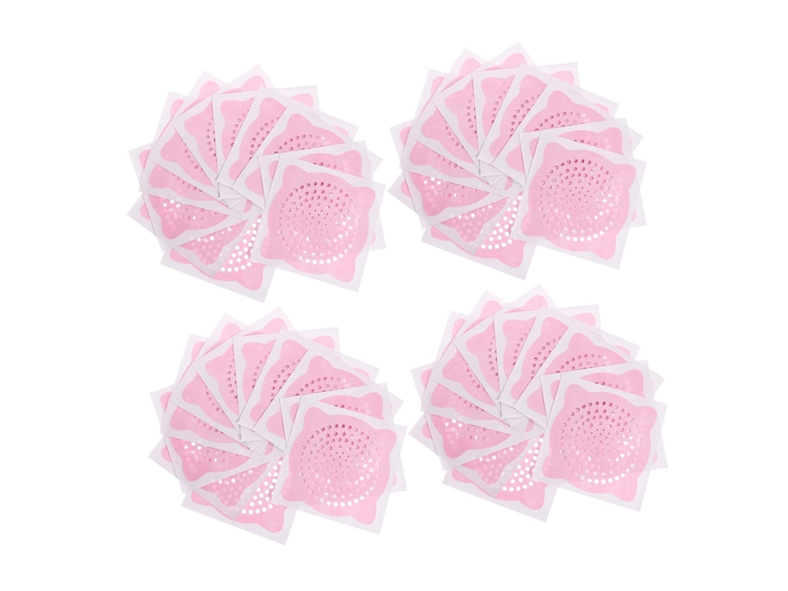 12x12 100 Pegatinas Desechables Para Filtros De Desagüe De Bañera Y Cabello, De Tela.