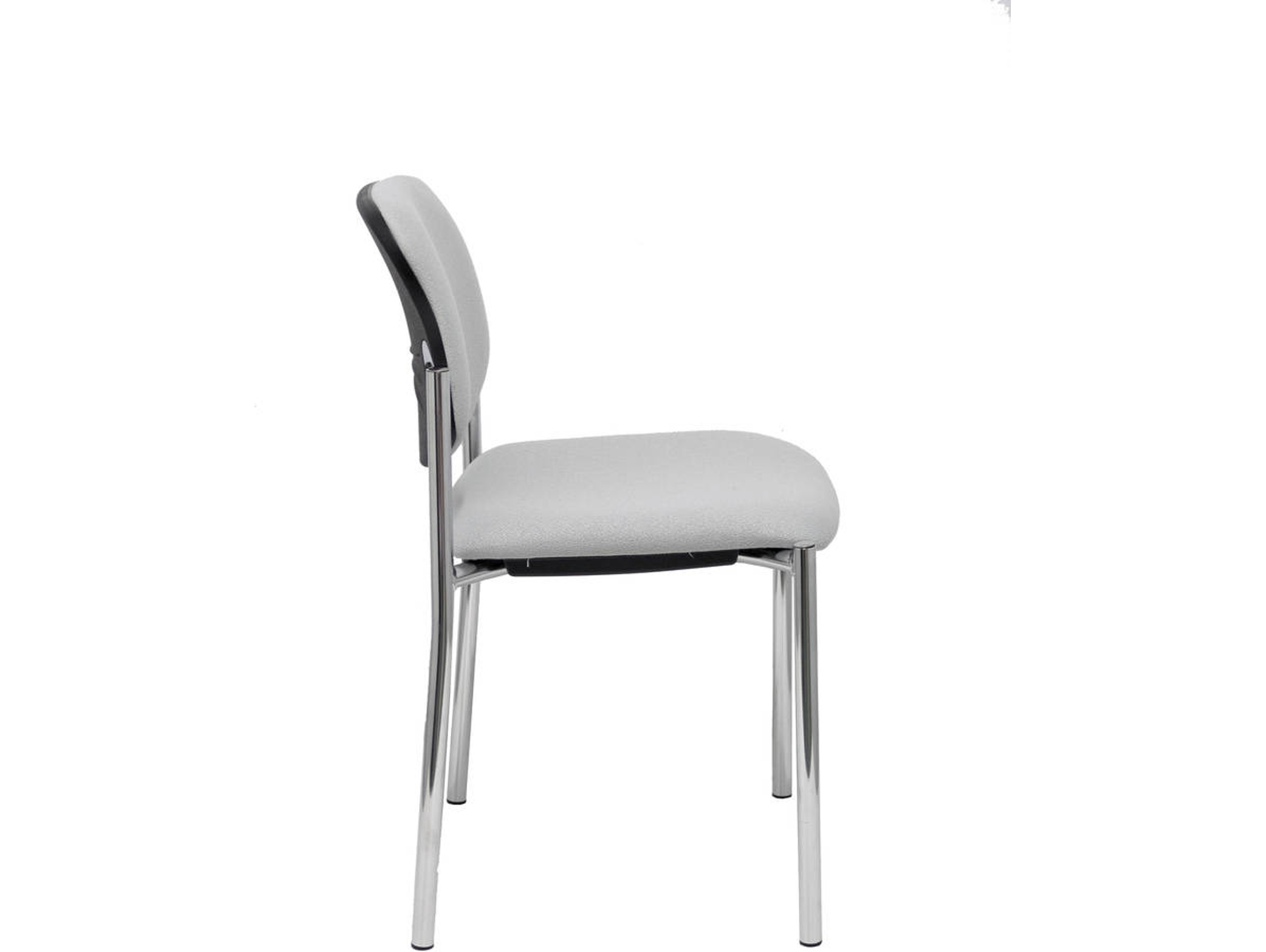 Silla de Confidente PIQUERAS Y CRESPO Villalgordo Gris y Chasis Cromo