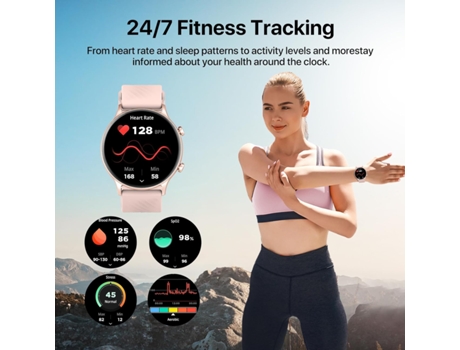 Reloj Inteligente para Mujeres, Smartwatches para Mujeres Android, Reloj Inteligente para Mujer, Rastreador de Fitness Redondo Impermeable para Dam...