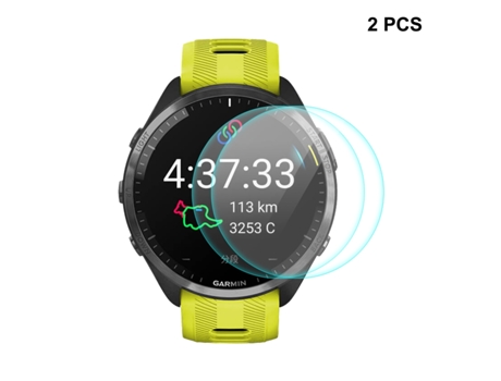 2 piezas para Garmin Forerunner 965 ENKAY 0,2 mm 9H protector de pantalla de vidrio templado película de reloj