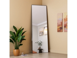 Espejo grande de cuerpo entero, 165 x 60 cm, espejo de pie grande, para colgar, para dormitorio o baño, rectangular, negro. YCONE