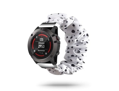 Correa Garmin Tactix 7 Pro Ballistics Edition Pulsera Scrunchie Negro y Blanco