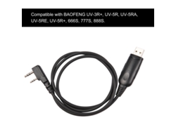 Cable De Programación Usb Compatible Con Los Walkie-talkies Baofeng Uv-5r, Uv-3r Y Uv-985 Conectar Y Usar.