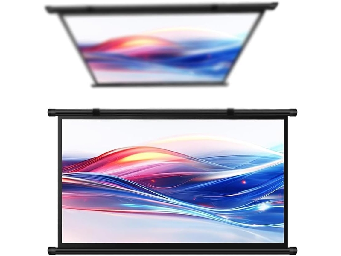 Pantalla de proyección portátil de 50 pulgadas, formato 4:3, para uso doméstico y exterior.