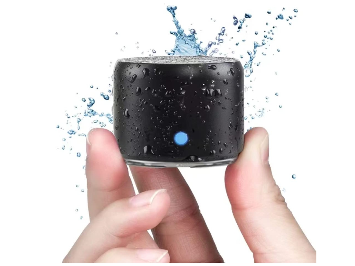 Mini altavoz Bluetooth inalámbrico con radiador de graves personalizado. Yizhood resistente al agua IP67 (negro)