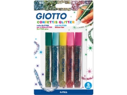 Bolígrafo Glitter GIOTTO Glue Confettis (5 unidades - 10,5 ml)