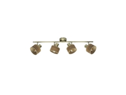 Regleta Nando 4x14 Focos Ajustables Cuero/Madera Oscura 16x73x10 Cm Fabrilamp