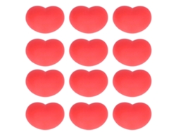 Ats-12 Piezas Juguete De Estrés Corazón Elástico Suave Simulación Caucho Forma De Corazón Rojo Pelota De Descompresión Para Niños Y Adultos