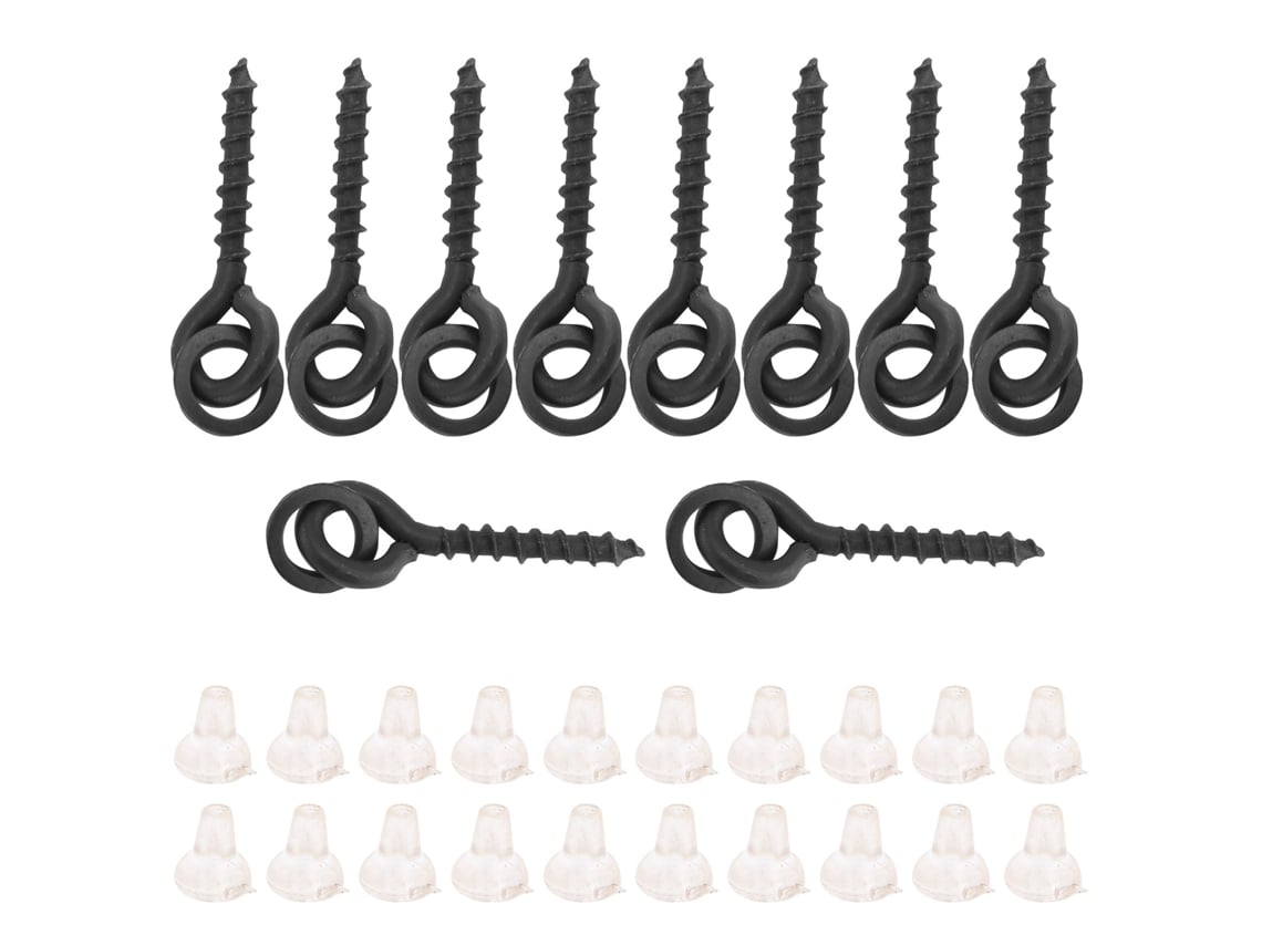 2026rebe-10 Tornillos De Cebo Con 20 Anillos Ovalados Y Stops Para Anclaje, Accesorios De Pesca De Carpa Chod Rig