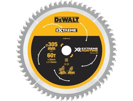 Hoja De Sierra Circular 305X30 Mm 60 Dientes Xr Tiempo De Ejecución Extrema DEWALT Dt99575