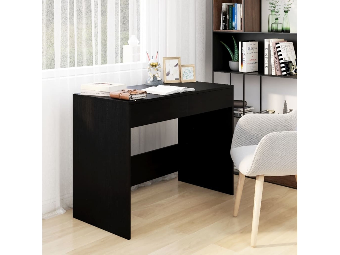 Escritorio 101x50x76,5 cm Derivados de madera Negro Wsd200860 Lovely Home