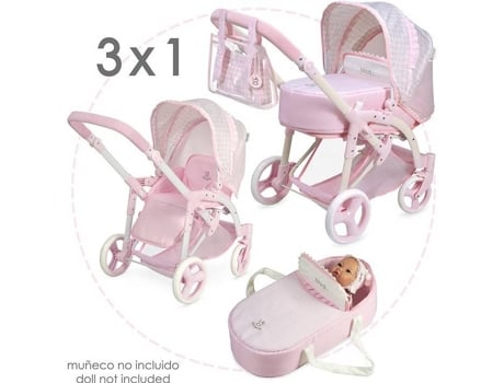 MuÁÂÁÂÁÂÁ±eca DE CUEVAS TOYS Niza Coche MuÁÂÁÂÁÂÁ±eca 3X1 Plegable (Edad MÁÂÁÂÁÂÁ nima: 3 AÁÂÁÂÁÂÁ±os)...