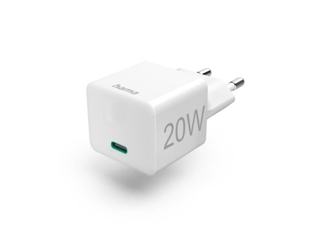 Mini Cargador HAMA Usb-C Power Delivery-Qualcomm 20W Blanco