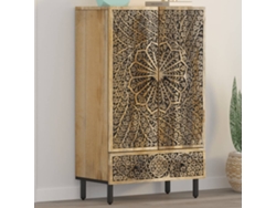 Aparador | Mueble De Comedor | Buffet Alto Madera Maciza De Mango 60x33x100 Cm Wsd992312