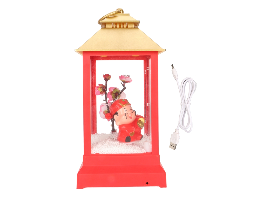 Lámpara musical de bola de nieve Dios Riqueza USB Año Nuevo