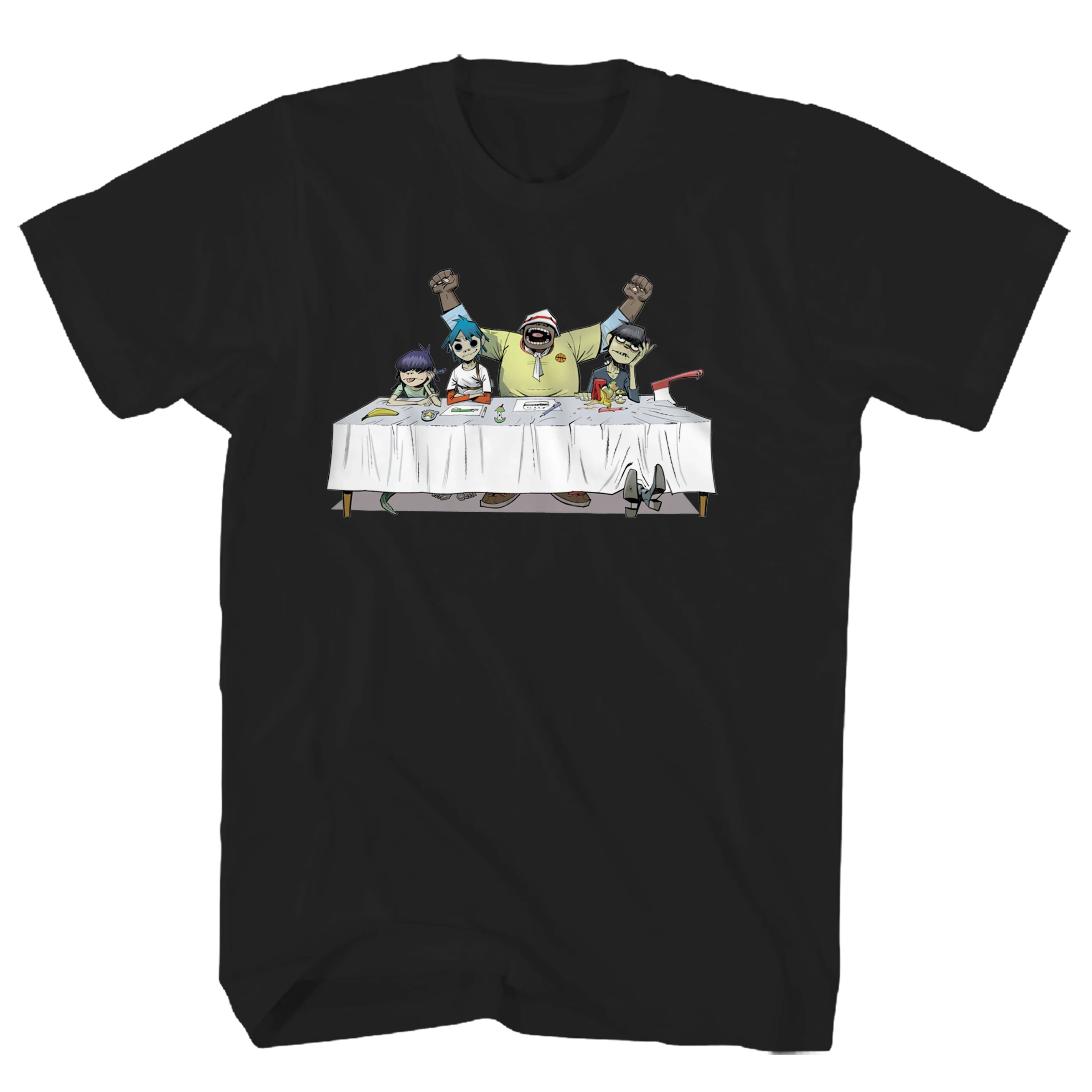 Gorillaz Dinner Table T-shirt Unisex Rockinstone Size:xxxl