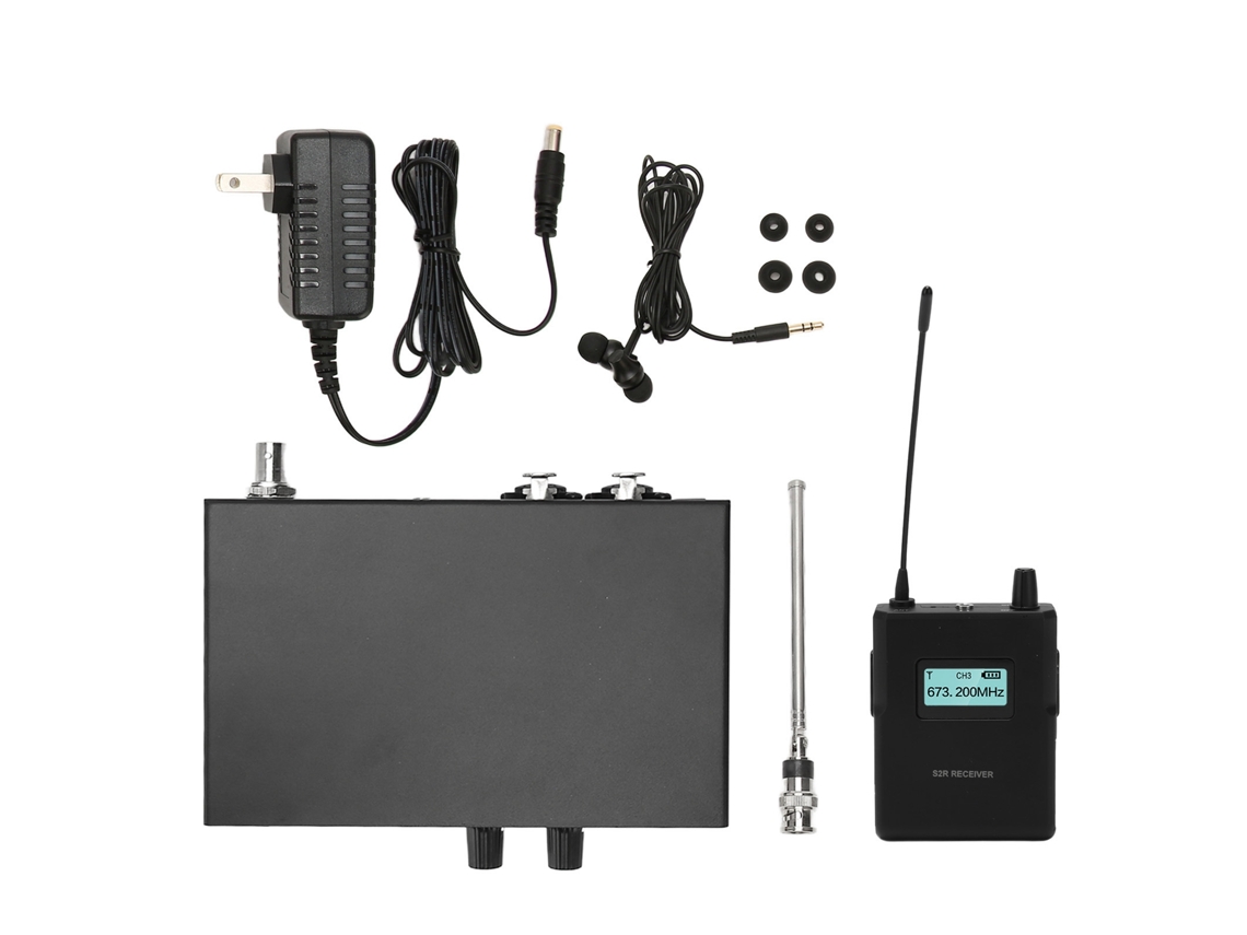 Transmisor y receptor del sistema de monitoreo UHF estéreo inalámbrico