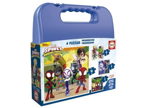 Puzzles 2D EDUCA maleta progresivo Spidey his amazing (Edad Mínima Recomendada: 3 años)