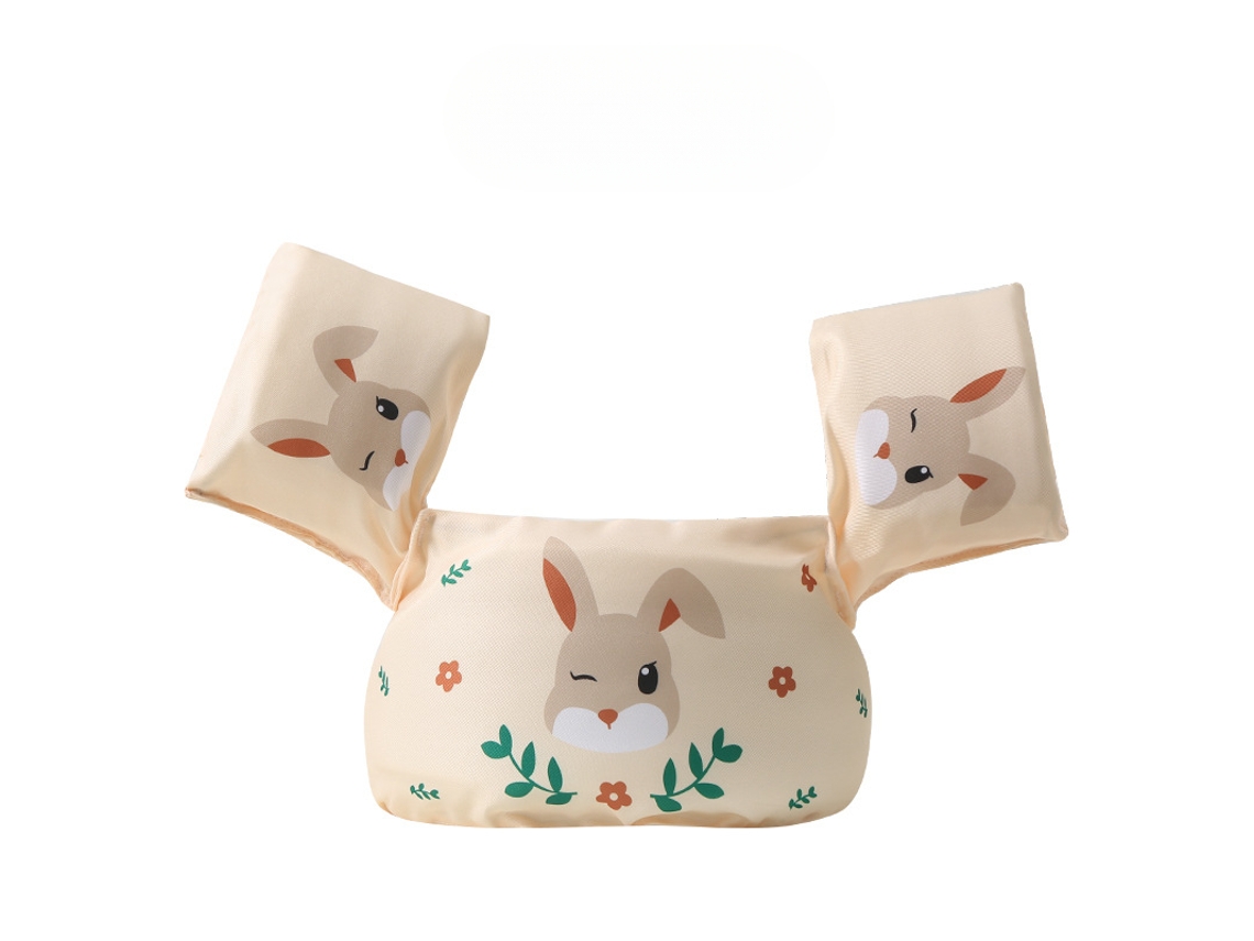 Flotador de natación con brazo, tamaño ajustable para niños de 2 a 6 años, color Siurn (conejo beige)