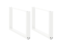 Patas De Mesa De Centro Forma U 2uds Acero Blanco 70x(42-43) Cm