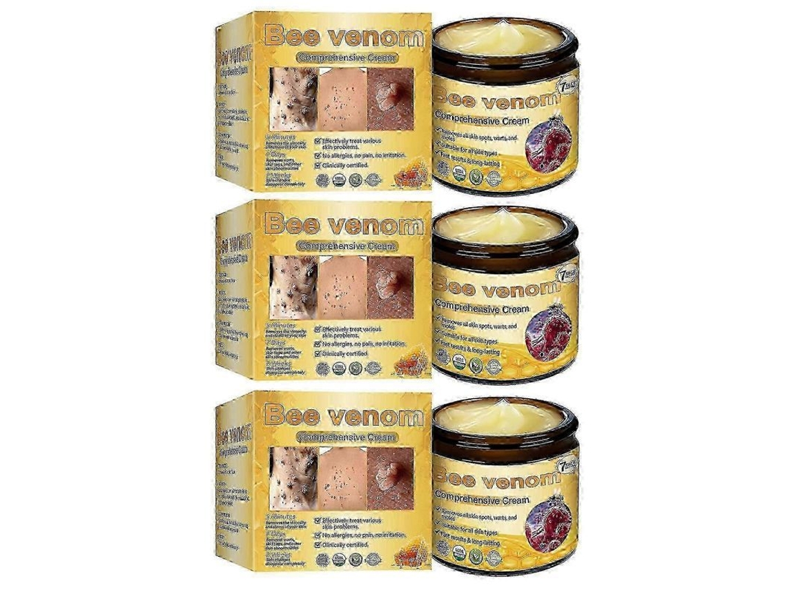 Crema Completa De Veneno De Abeja (1-3 Unidades), De Rápida Absorción Y Eficaz Para La Eliminación De Verrugas Y Lunares Qj