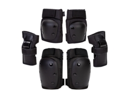 YUYSAN Conjunto de Equipo de protección para esquí y Snowboard Engrosado de Seis Piezas para Adultos y niños Talla L para 59-75 kg Negro