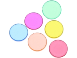 100 Discos Redondos Educativos De Colores Para Niños Y Niñas