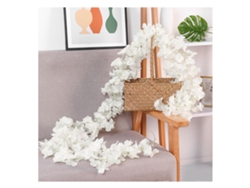 2026-guirnalda De Flores De Sakura Artificial 1.8m 256 Flores Enredadera Colgante Para Decoración De Hogar, Boda Y Fiesta Primavera Blanca