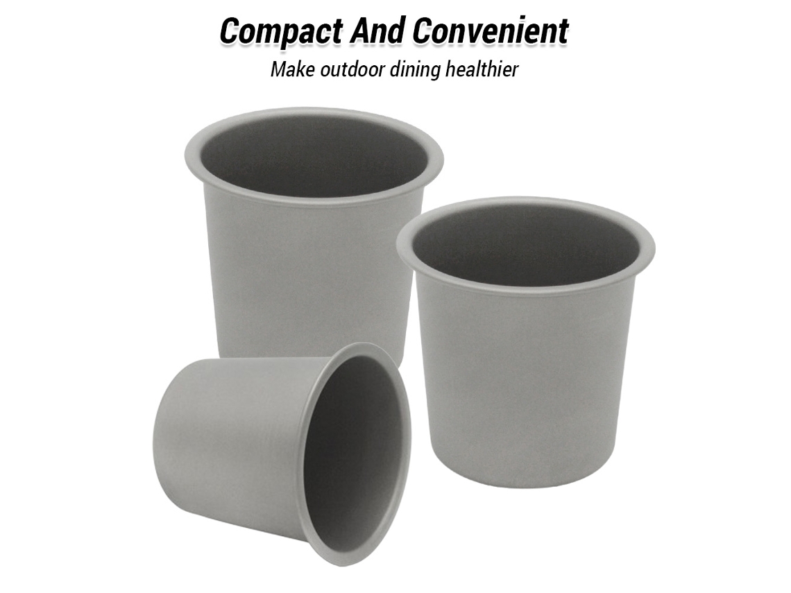 Taza De Camping De Titanio De 220 Ml, Ligera Y Portátil, Con Un Diseño Impecable, Ideal Para Viajes Al Aire Libre.