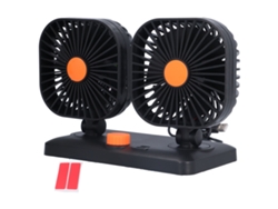 Ventilador USB para coche ajustable de 360 grados