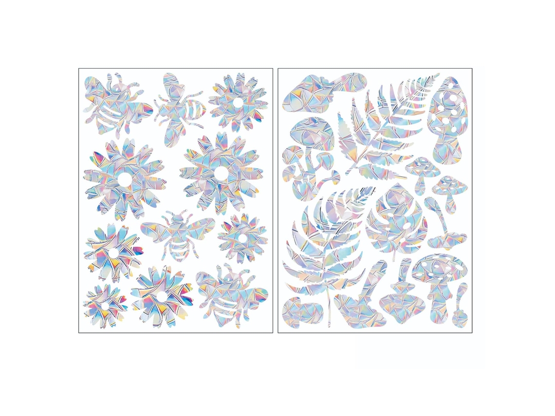 Pegatinas para ventana con atrapasol, pegatinas prismáticas para sala de estar y decoración de vidrio, efecto deslumbrante