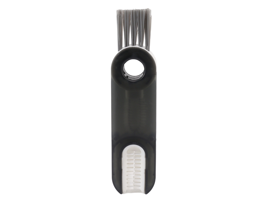Cepillo multifuncional 3 en 1 Baok para limpiar las muescas de las tetinas de vasos y tapas de botellas, color gris.