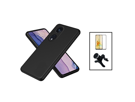 Kit De Película De Vidrio Templado De Cubierta Completa 5D Soporte Magnético De Coche Reforzado Con Silicona Líquida Para OPPO RENO 8T 5G - Negro P...