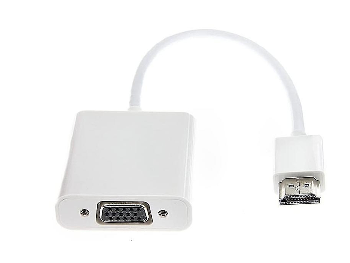 Adaptador HDMI a VGA 1080p, activo, salida de audio de 3,5 mm, cable de carga micro USB, para Raspberry Pi, etc., blanco Bestvite