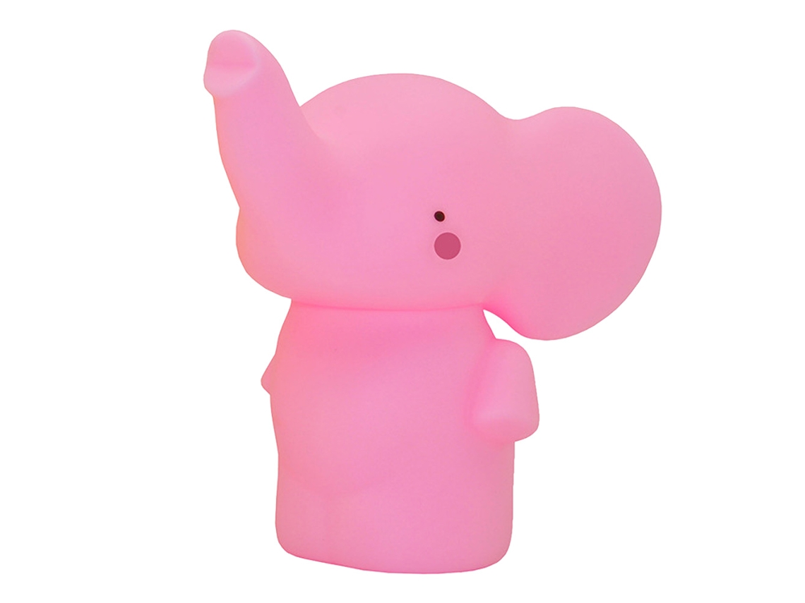 Luz Noturna Led - Elefante (Rosa) JEIIBRZUI