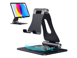 Soporte para tableta ajustable 360°, soporte plegable universal para iPad Pro Air Mini y Nintendo Switch (4 x 11 pulgadas)