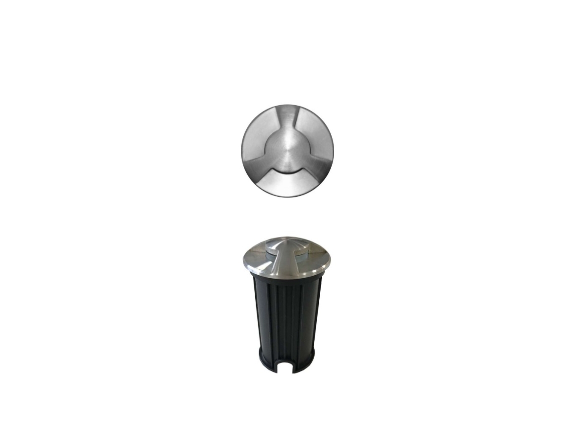 Foco empotrable de pared o suelo LED para exterior Nix 2w 3000k IP67 con luz cálida Beneito Faure